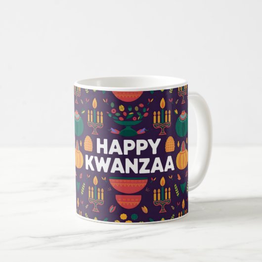 Happy Kwanzaa Gift Idee Koffiemok (Voorkant rechts)