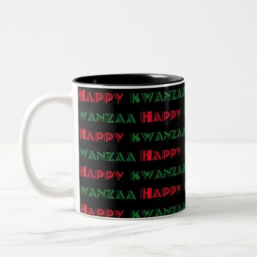 Happy Kwanzaa Greeting 2 Matglas Koffiemok (Links)