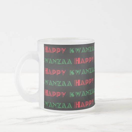 Happy Kwanzaa Greeting 2 Matglas Koffiemok (Links)