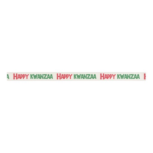 Happy Kwanzaa Greeting Grosgrain Lint (Voorkant)