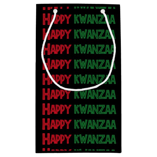 Happy Kwanzaa Greeting Klein Cadeauzakje (Achterkant)