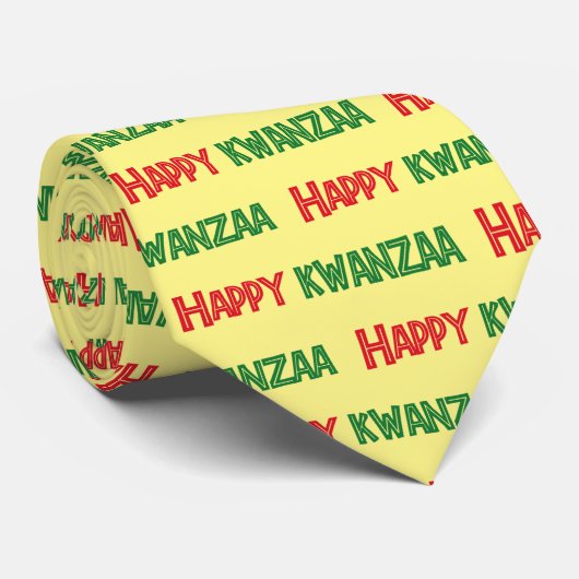 Happy Kwanzaa Greeting Stropdas (Opgerold)