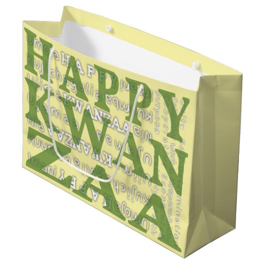 Happy Kwanzaa Groot Cadeauzakje (Voorkant Gekanteld)
