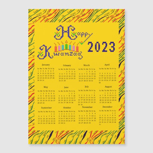 Happy Kwanzaa Hand Calendar (Voorkant)