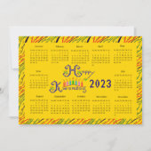 Happy Kwanzaa Hand Calendar Kaart (Voorkant)