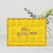 Happy Kwanzaa Hand Calendar Kaart (Staand voorkant)