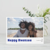 Happy Kwanzaa Holiday-fotokaart Feestdagenkaart (Staand voorkant)