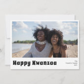 Happy Kwanzaa Holiday-fotokaart Feestdagenkaart (Voorkant)