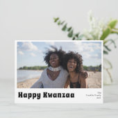 Happy Kwanzaa Holiday-fotokaart Feestdagenkaart (Staand voorkant)