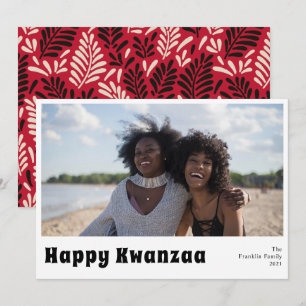 Happy Kwanzaa Holiday-fotokaart Feestdagenkaart