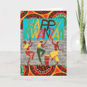 Happy Kwanzaa Joyful Celebration with Dancing Kaart (Voorkant)