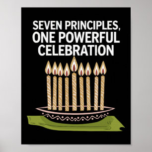 Happy Kwanzaa Kaarsen Afrika Vakantie Afrikaans Am Poster