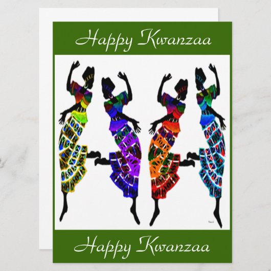 Happy Kwanzaa Kaart (Voorkant / Achterkant)