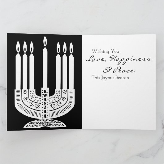 Happy Kwanzaa Kaart (Binnen)