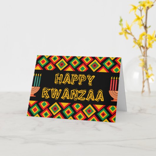 Happy Kwanzaa Kaart (Gele Bloem)