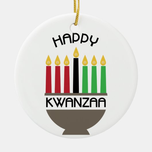 Happy Kwanzaa Keramisch Ornament (Voorkant)