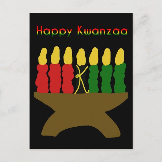 Happy Kwanzaa Kinara Briefkaart (Voorkant)