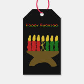Happy Kwanzaa Kinara Cadeaulabel (Achterkant)