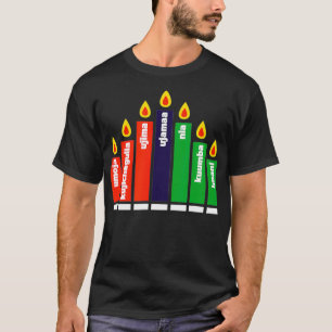 Happy Kwanzaa Kinara Candles African American Holi T-shirt