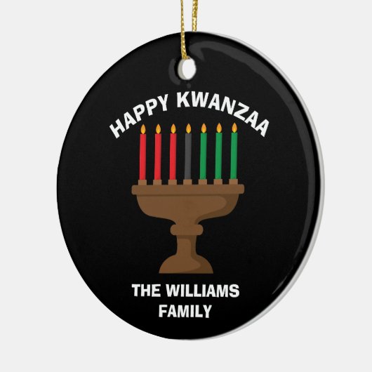 Happy Kwanzaa Kinara Custom Red Black Green Gift Keramisch Ornament (Links)