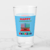Happy Kwanzaa Kinara Glas (Achterkant)