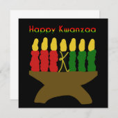 Happy Kwanzaa Kinara Kaart (Voorkant / Achterkant)
