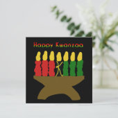 Happy Kwanzaa Kinara Kaart (Staand voorkant)