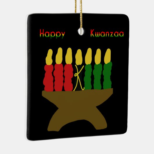 Happy Kwanzaa Kinara Keramisch Ornament (Rechts)