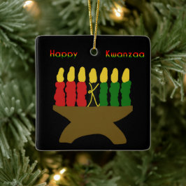 Happy Kwanzaa Kinara Keramisch Ornament