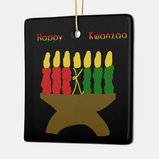 Happy Kwanzaa Kinara Keramisch Ornament (Links)