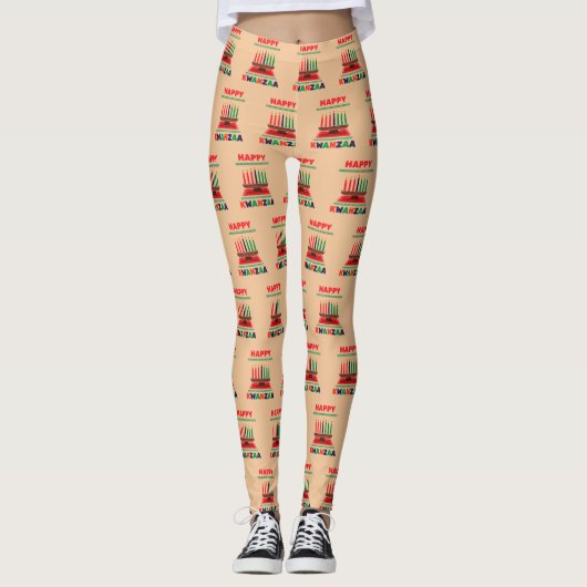 Happy Kwanzaa Kinara Leggings (Voorkant)