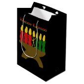 Happy Kwanzaa Kinara Medium Cadeauzakje (Voorkant Gekanteld)