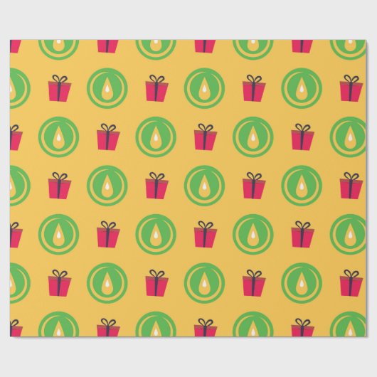 Happy Kwanzaa Kinara Menorah Seven Holiday Pattern Cadeaupapier (Vlak)