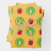 Happy Kwanzaa Kinara Menorah Seven Holiday Pattern Inpakpapier Vel (In situ)