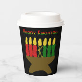 Happy Kwanzaa Kinara Papieren Bekers (Voorkant)