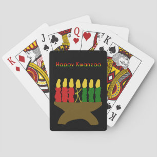 Happy Kwanzaa Kinara Pokerkaarten