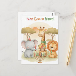 Happy Kwanzaa Kinara Postcard Briefkaart