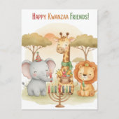 Happy Kwanzaa Kinara Postcard Briefkaart (Voorkant)