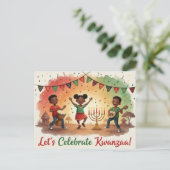 Happy Kwanzaa Kinara Postcard Briefkaart (Staand voorkant)
