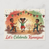 Happy Kwanzaa Kinara Postcard Briefkaart (Voorkant)