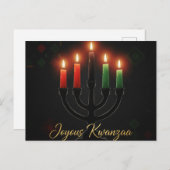 Happy Kwanzaa Kinara Postcard Briefkaart (Voorkant / Achterkant)