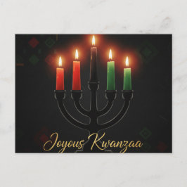 Happy Kwanzaa Kinara Postcard Briefkaart