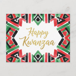 Happy Kwanzaa Kinara Postcard Briefkaart