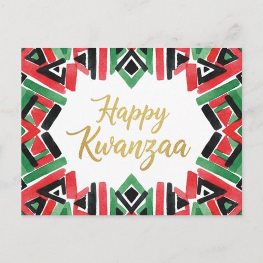 Happy Kwanzaa Kinara Postcard Briefkaart (Voorkant)