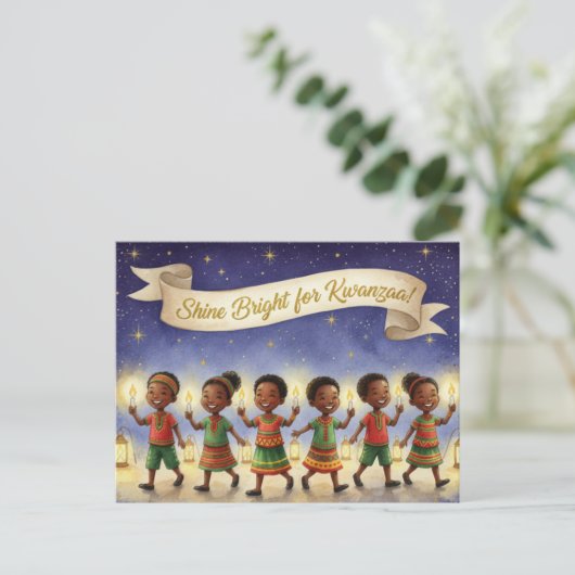 Happy Kwanzaa Kinara Postcard Briefkaart (Staand voorkant)