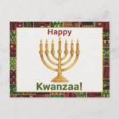 Happy Kwanzaa Kinara Postcard Briefkaart (Voorkant)