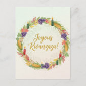 Happy Kwanzaa Kinara Postcard Briefkaart (Voorkant)