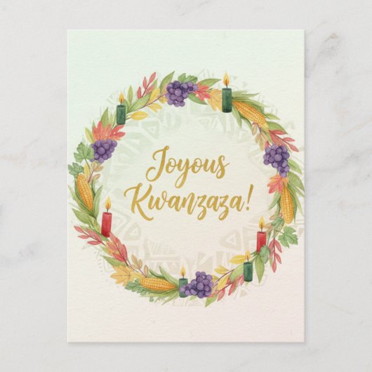 Happy Kwanzaa Kinara Postcard Briefkaart (Voorkant)