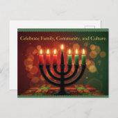 Happy Kwanzaa Kinara Postcard Briefkaart (Voorkant / Achterkant)