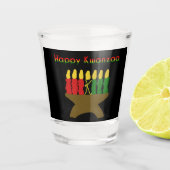 Happy Kwanzaa Kinara Shot Glas (Voorkant)